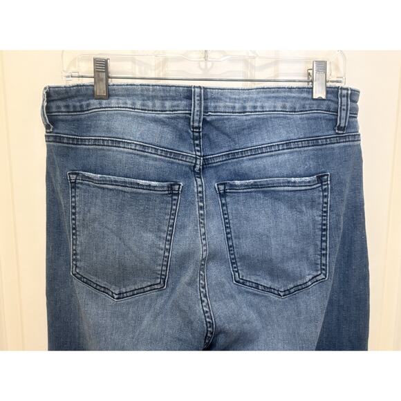 Sneak Peek Flare Jeans Sz 11/W30 Distressed Blue Denim Wide Leg Boho Y2K - Picture 4 of 5